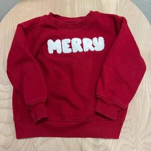 Cat & Jack Red Holiday Sweatshirt